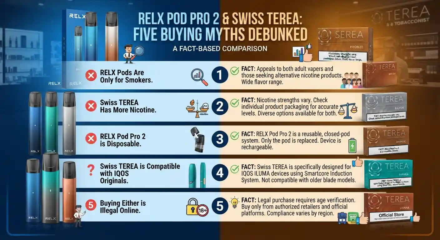 RELX Pod Pro 2 and Swiss TEREA